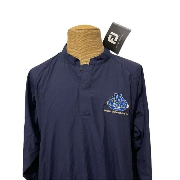 NWT‎ FOOTJOY Men's Jacket RIPSTOP LS Windshirt Navy Embroidered Size Large - Picture 3 of 9